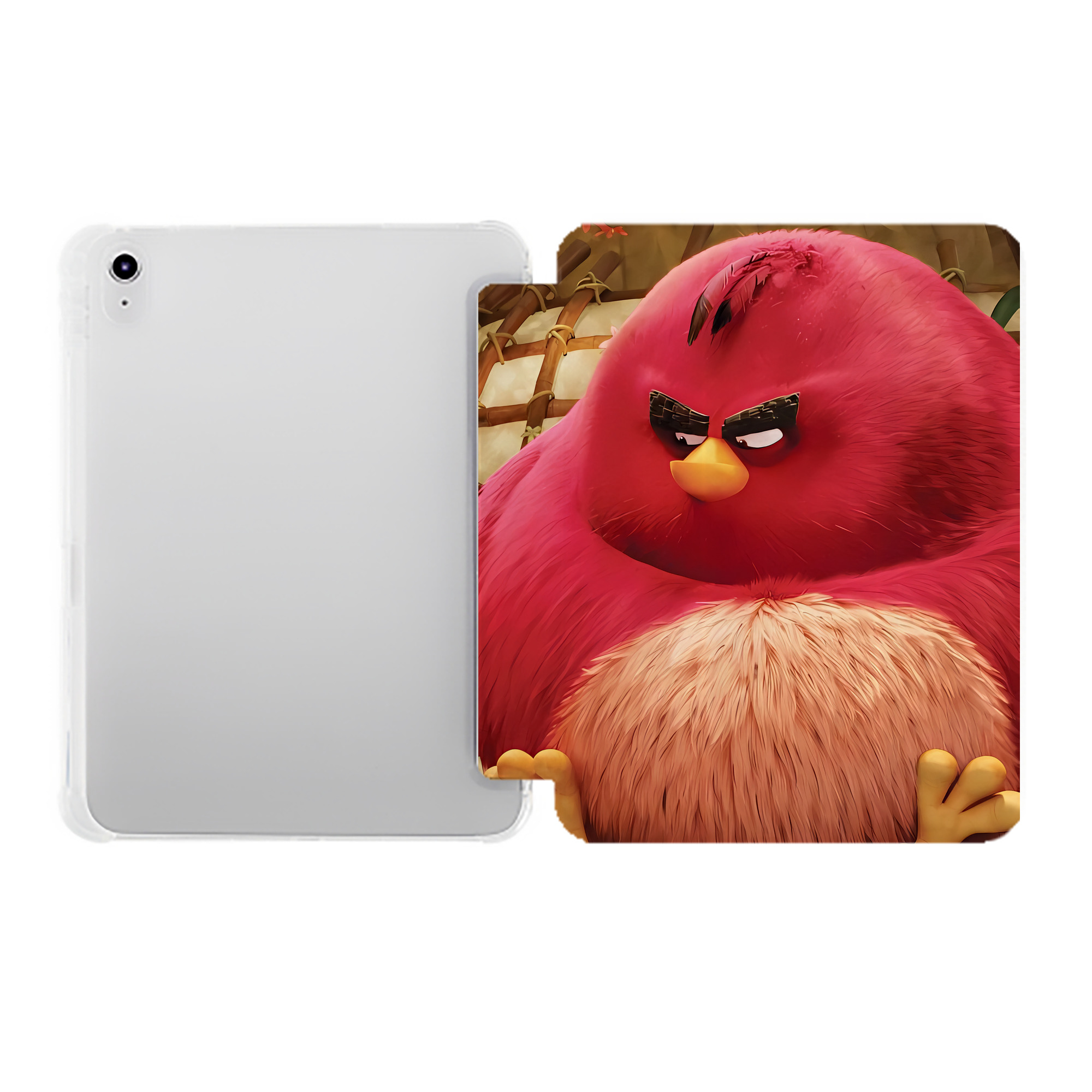 （画像用） Angry Birds アングリーバード IPad ケース ペン収納付き 三つ折りスタンド PUレザー×シリコン 対応機種9.5/10.5/10.9インチ